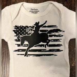 Newborn long sleeve custom western onesi